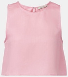Asceno Kobe linen crop top