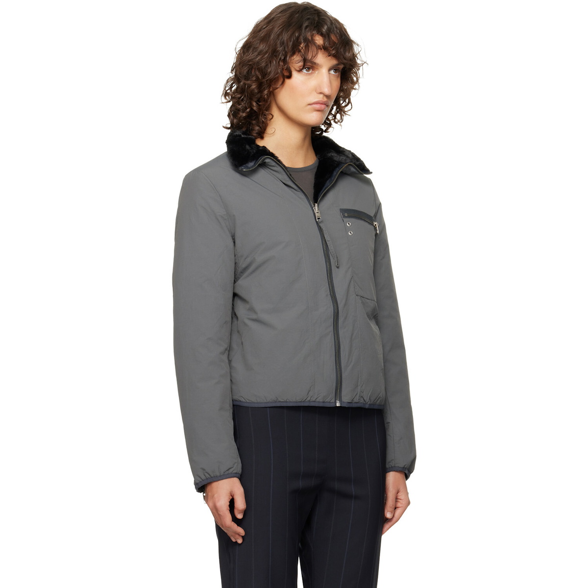 Paloma Wool Gray Wombat Reversible Down Jacket
