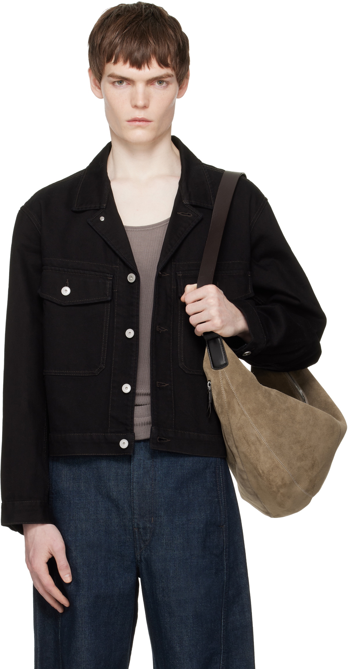 LEMAIRE Black Trucker Denim Jacket
