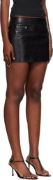 AMIRI Black Leather Miniskirt