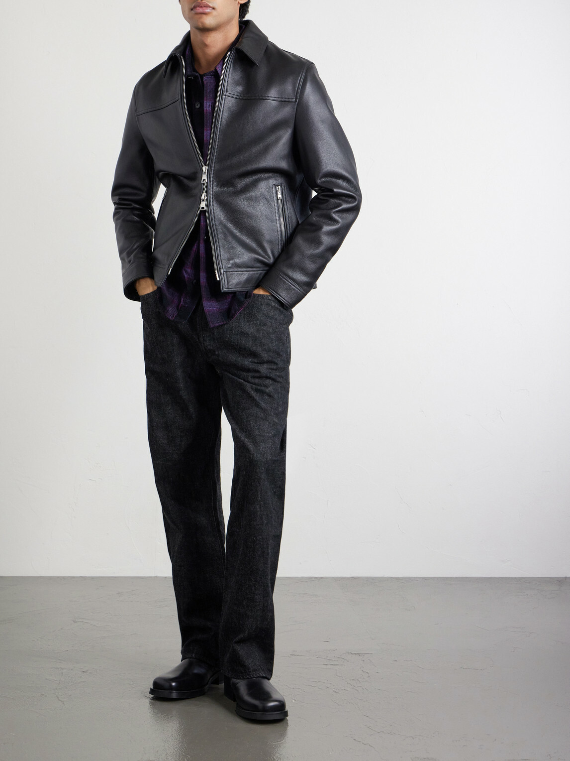 FULLCOUNT - 0105BK Straight-Leg Selvedge Jeans - Black
