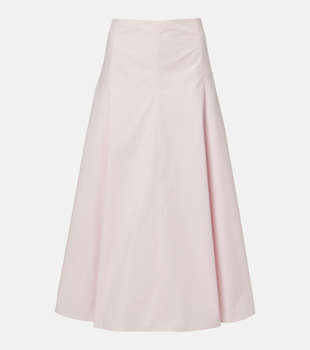 Jacquemus Triangle cotton poplin midi skirt