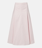 Jacquemus Triangle cotton poplin midi skirt