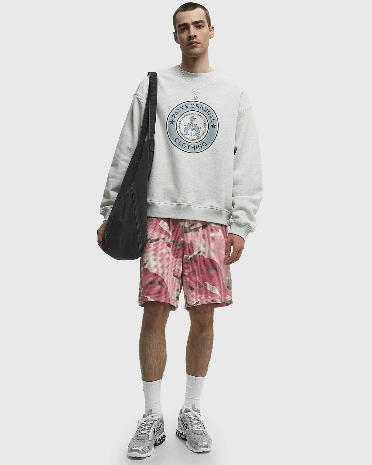 PATTA Marina Crewneck Sweater (PT) Grey Mens Sweatshirt