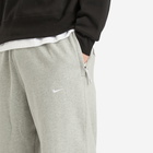 Nike Men's Swoosh Fleece Pant in Heather Grey/White