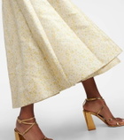 Markarian Marjorie floral brocade midi skirt