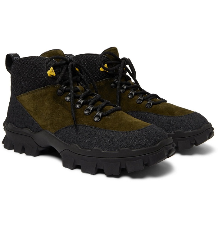 Photo: Moncler - Hector Suede and Rubber Hiking Boots - Green