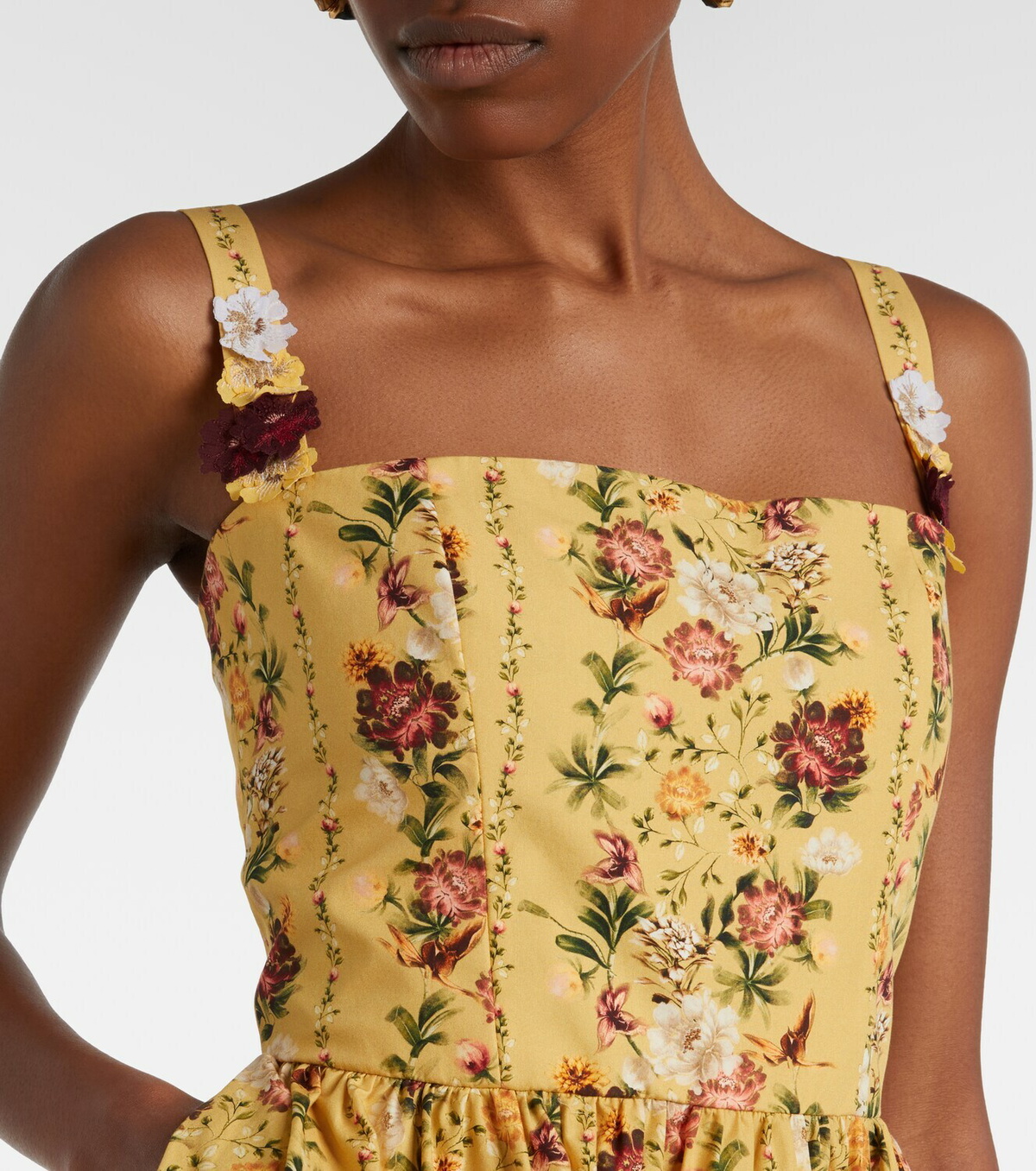 Agua by Agua Bendita Lima floral cotton minidress
