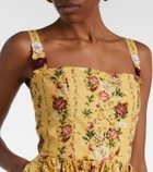 Agua by Agua Bendita Lima floral cotton minidress