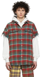 R13 Red & Blue Cut-Off Shirt