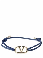 VALENTINO GARAVANI - V Logo Signature Leather Cord Bracelet