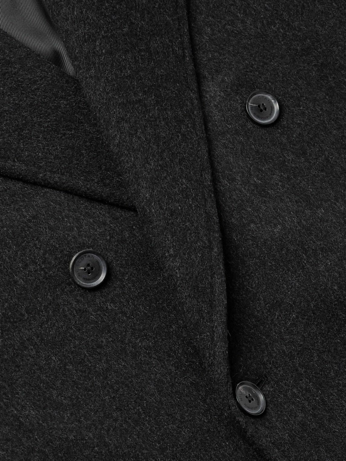 Nili Lotan - Bennett Double-Breasted Brushed-Wool Coat - Black