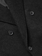Nili Lotan - Bennett Double-Breasted Brushed-Wool Coat - Black