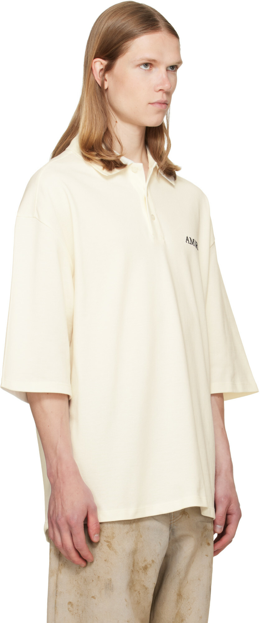 AMIRI Off-White 'AMIRI' Polo