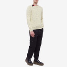 Moncler Men's Tab Logo Neps Crew Knit in Oatmeal