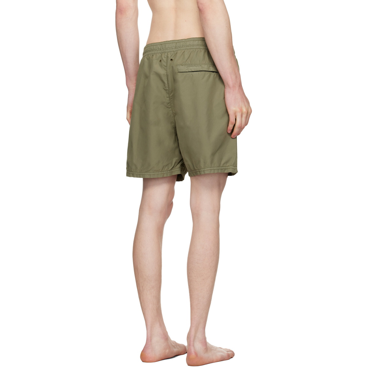 Stone Island Khaki B100B09 Brushed Nylon Swim Shorts