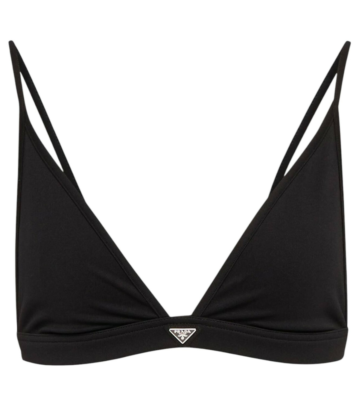 ブラジャー PRADA Brassiere logo Prada Logo cotton jersey bralette Prada