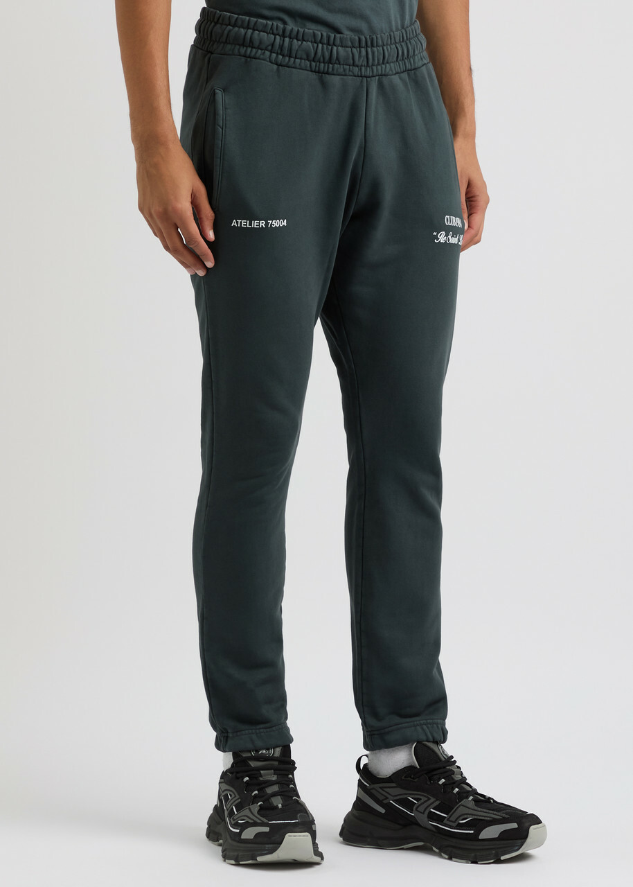Club 1984 Signature Printed Cotton Sweatpants Grey