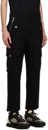 Balmain Black Zip Cargo Pants