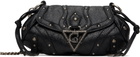 GUESS USA Black Crackled Leather Mini Fashion Bag