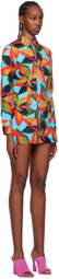Louisa Ballou SSENSE Exclusive Blue Button Minidress