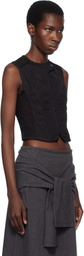 OUR LEGACY Black Poplin Corset Vest