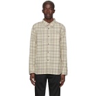 LHomme Rouge Off-White and Brown Work Overshirt