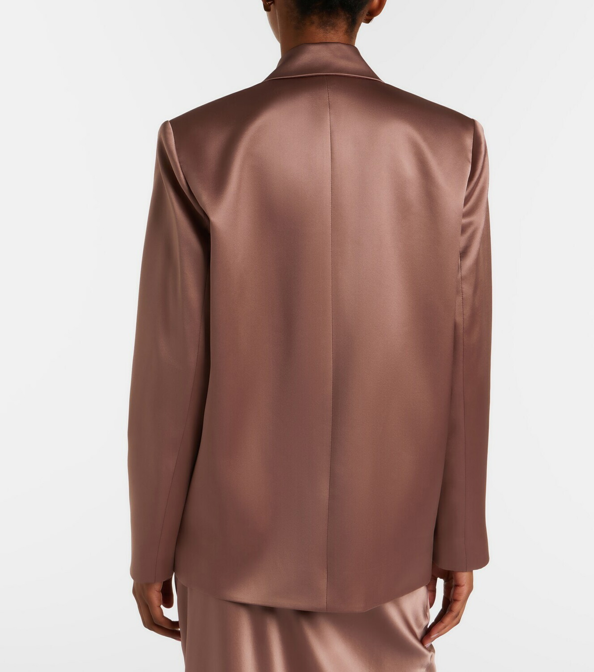 The Sei Double-breasted silk satin blazer