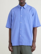 ATON - Cotton-Poplin Shirt - Blue