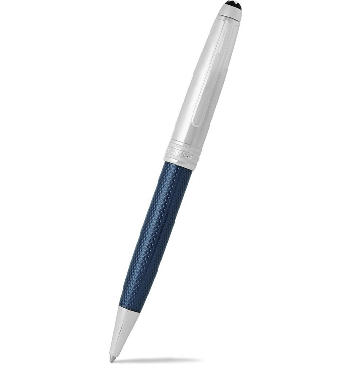 Photo: Montblanc - Meisterstück Solitaire Doué Blue Hour Ballpoint Pen - Silver