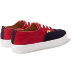 Aprix - Two-Tone Corduroy Sneakers - Men - Red