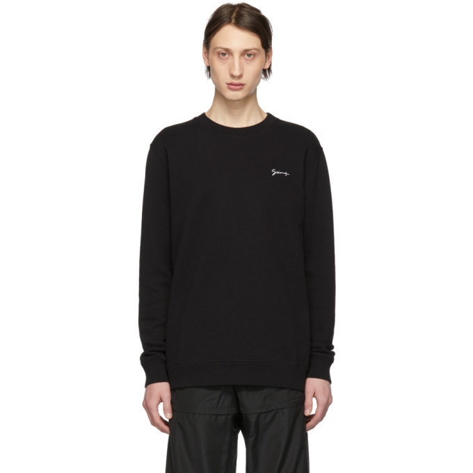 Photo: Givenchy Black Slim Script Logo Sweatshirt