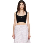 Vivienne Westwood Black Cropped Rib Tank Top