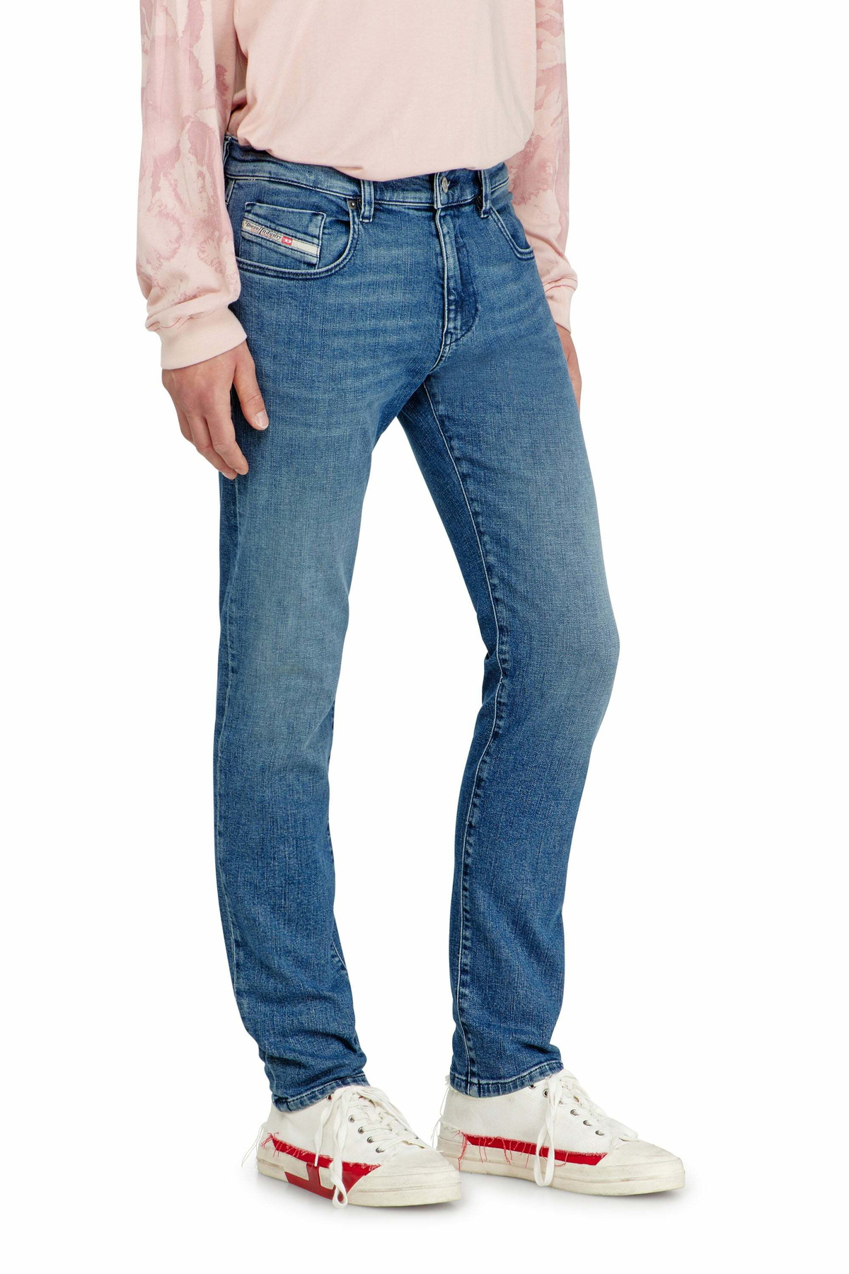 Diesel Slim Jeans Regular Waist 2019 D-Strukt - Jeans Mens in Blue