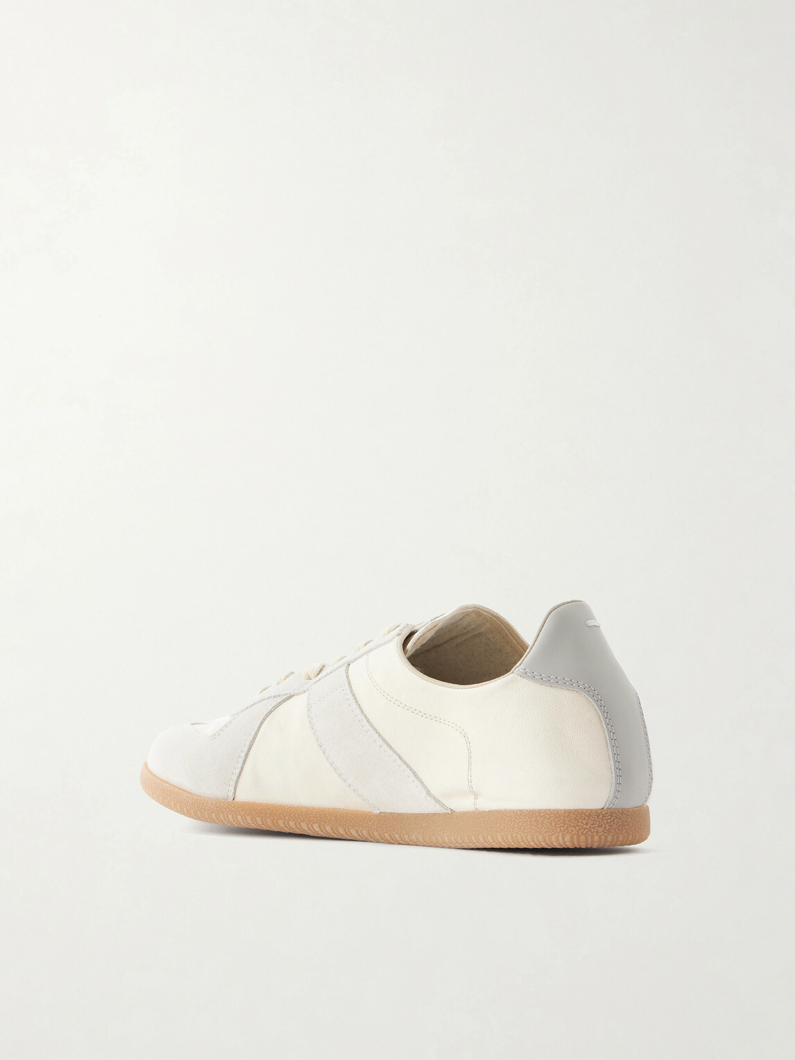 Maison Margiela - Replica Suede-Trimmed Leather Sneakers - Neutrals