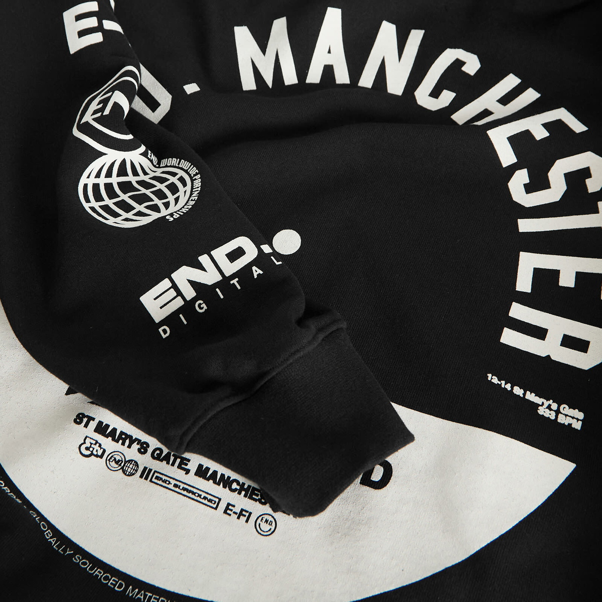 END. City Series 2.0 Manchester Hoodie in Black