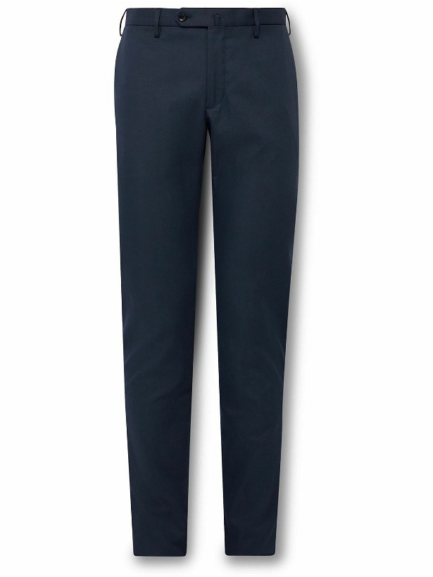 Photo: Incotex - Tapered Twill Trousers - Blue