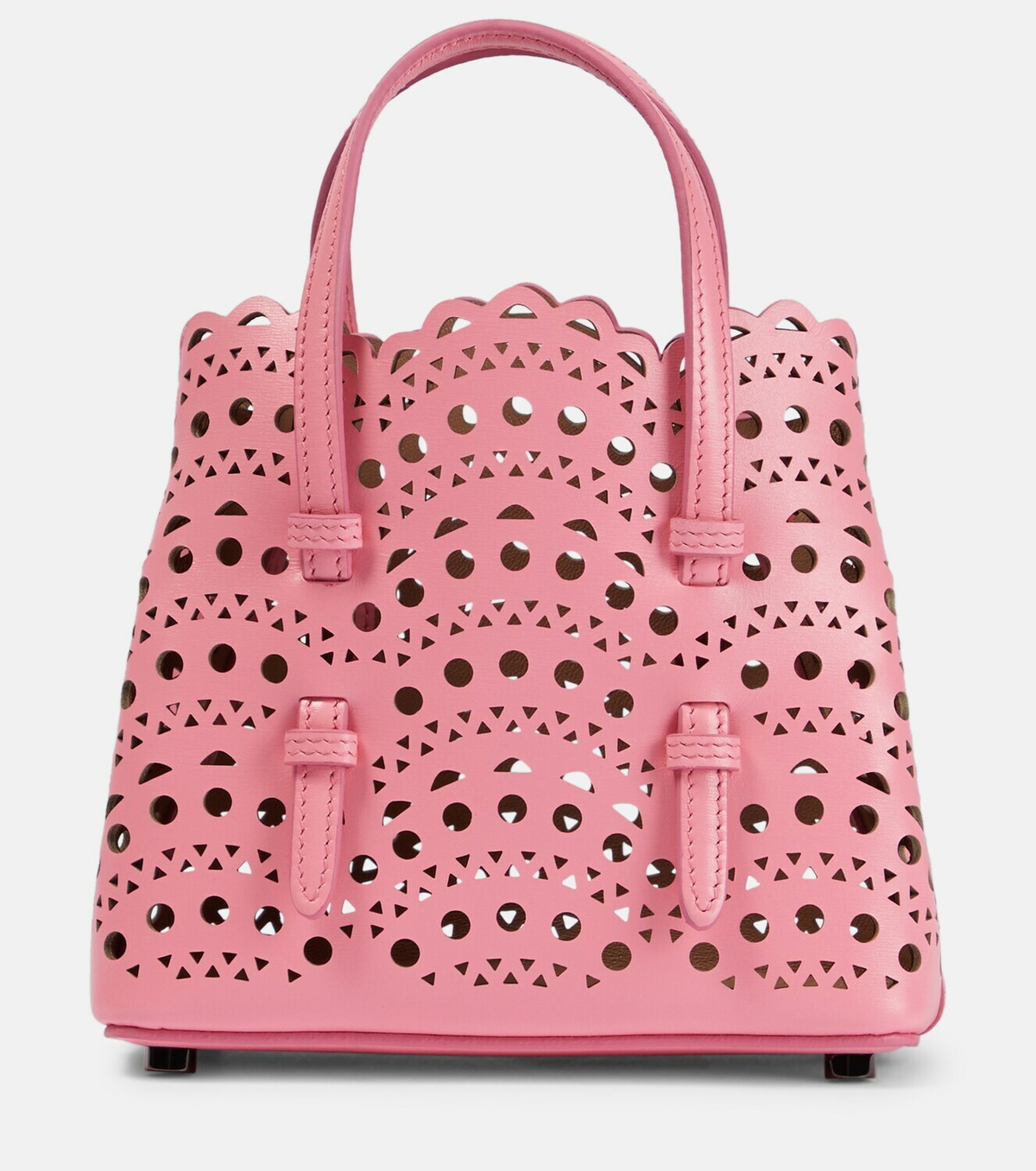 Le Coeur Mini Leather Coin Purse in Pink - Alaia