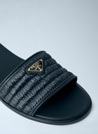 Prada Leather Slides With Crochet Details