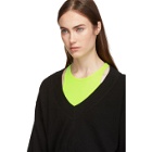 alexanderwang.t Black and Yellow Bi-Layer Sweater