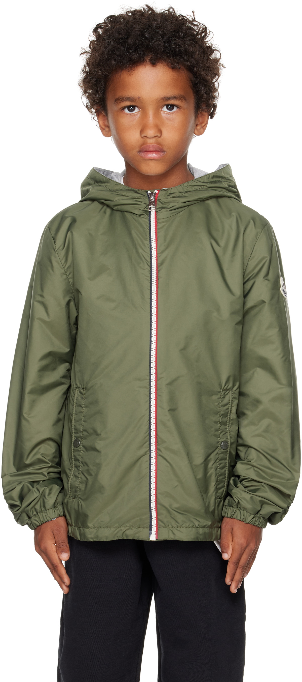 Moncler Enfant Big Kids Khaki New Urville Hooded Rain Jacket