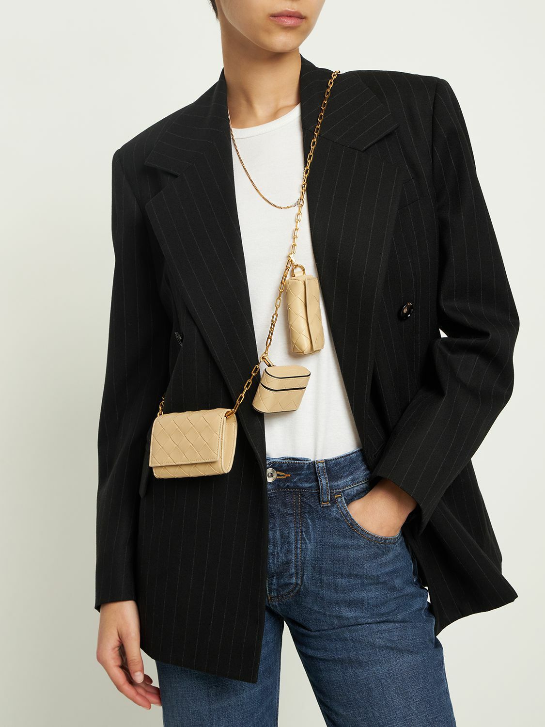 人気特価 Leather Intrecciato - VENETA BOTTEGA Card Chain On Case バッグ