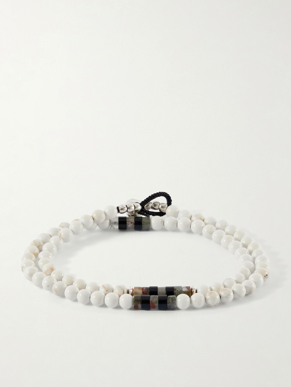 Mikia - Sterling Silver Magnesite Bracelet - White
