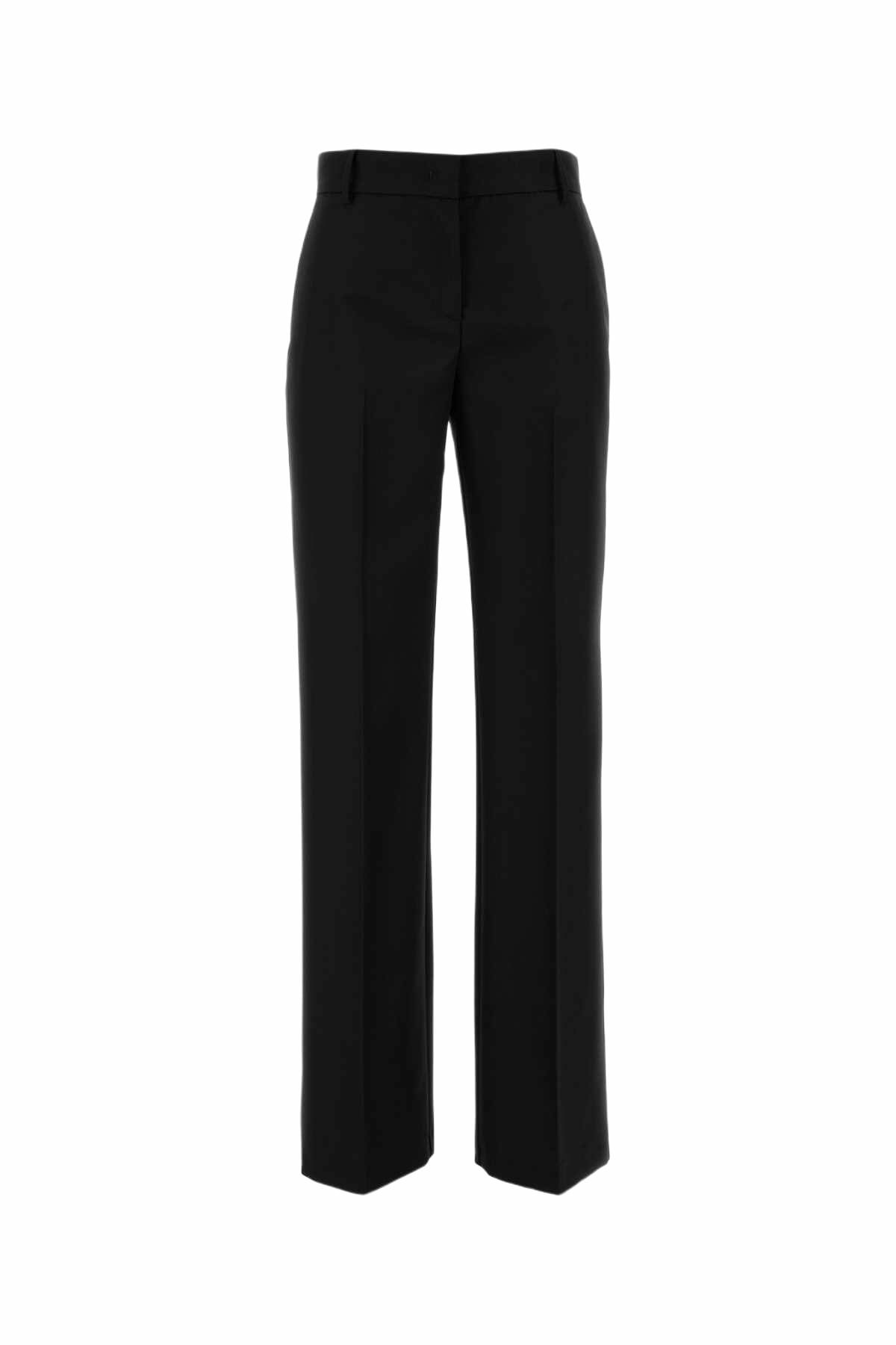 Blumarine Black Distressed Leather Pants Blumarine