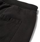 FRAME - Camp Tapered Fleece-Back Cotton-Jersey Sweatpants - Black
