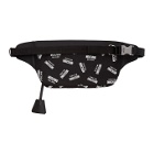Moschino Black All Over Logo Fanny Pack