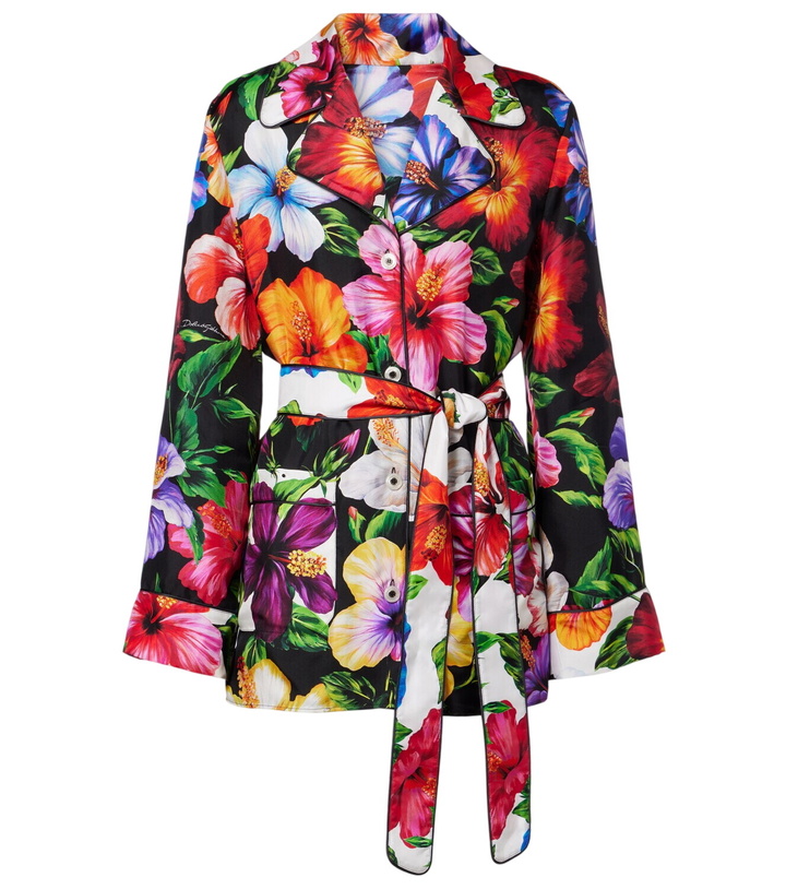 Photo: Dolce&Gabbana Floral belted silk shirt