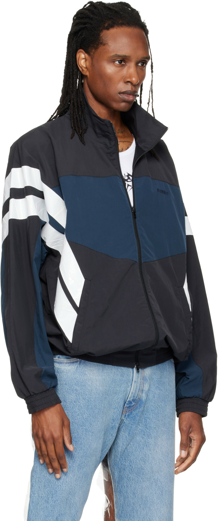 VETEMENTS Black Tape Tracksuit Jacket