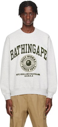 BAPE Gray College Sweatshirt