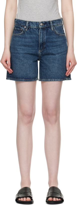 Photo: rag & bone Blue Kaia Denim Shorts